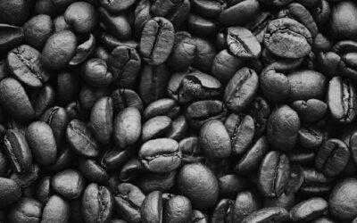 grains de café en gros plan